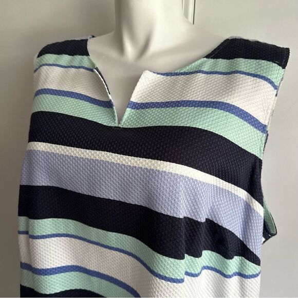 Blue Striped Dress, Talbots, Size 24 - Picture 7 of 8